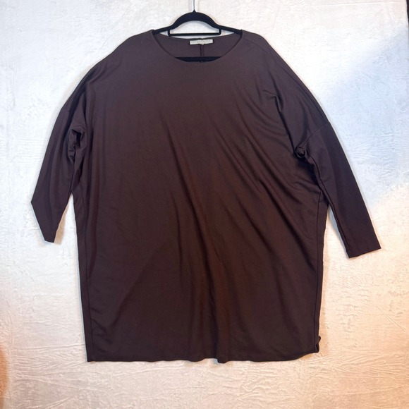 bryn Walker Tops - Bryn Walker Tunic Oversized‎ Lagenlook Modal Medium Brown Women